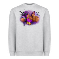 Halloween Sneaker And Heel Afro Woman Heavyweight Sweatshirt | Teevron