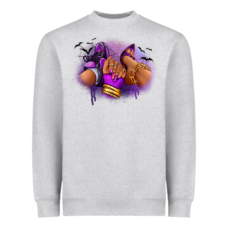 Halloween Sneaker And Heel Afro Woman Heavyweight Sweatshirt by RanaPortraitStore | Teevron