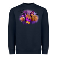Navy Halloween sneaker and heel afro woman Heavyweight Sweatshirt - RanaPortraitStore