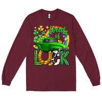 Burgundy Loads of luck truck st. patricks day Long Sleeve Tee - Neo Western