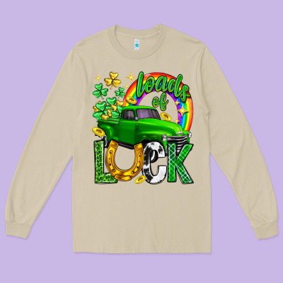 Loads Of Luck Truck St. Patricks Day Long Sleeve Tee Designed By Neo Western