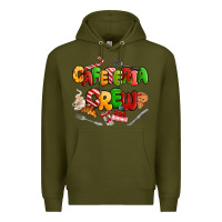 Army Green Christmas cafeteria crew Premium Hoodie - MaliasSmallBusiness