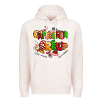 Pale Pink Christmas cafeteria crew Premium Hoodie - MaliasSmallBusiness