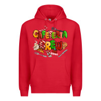 Red Christmas cafeteria crew Premium Hoodie - MaliasSmallBusiness