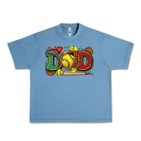 Pebble Blue dad softball Urban Heavy Tee - Zillion Design Studio