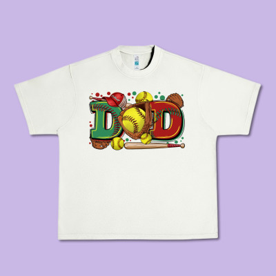 Dad Softball Urban Heavy Tee Designed By Zillion Design Studio