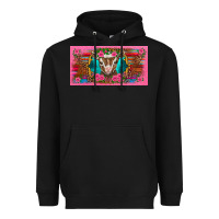 Black western baby boer goat pink flowers serape leopard pink glitter patter Heavyweight Hoodie - BarkalooDesign