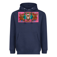 Navy western baby boer goat pink flowers serape leopard pink glitter patter Heavyweight Hoodie - BarkalooDesign