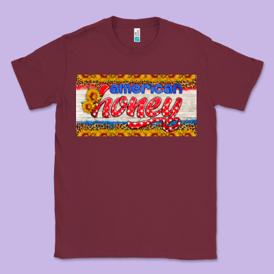 American Honey Sunflower License Plate Classic Tee Designed By Hra Design Shop
