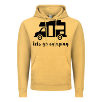 Vintage Mustard lets go camping Vintage Hoodie - Unal Design
