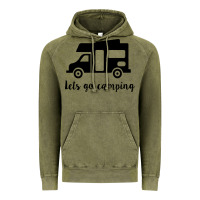 Vintage Olive lets go camping Vintage Hoodie - Unal Design