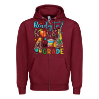 Burgundy ready to rock 4th grade Zipper Hoodie - JahusDesignShop