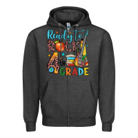 Charcoal Heather ready to rock 4th grade Zipper Hoodie - JahusDesignShop