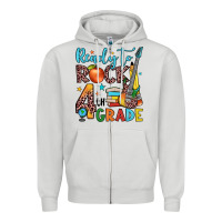 Dove Grey ready to rock 4th grade Zipper Hoodie - JahusDesignShop