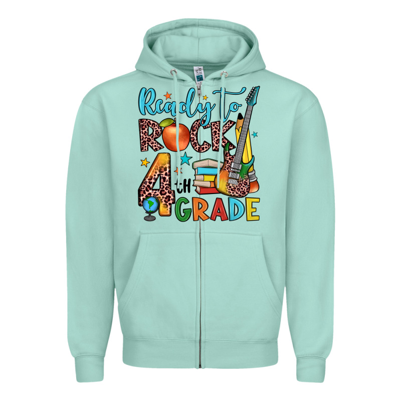 Ready To Rock 4th Grade Zipper Hoodie by JahusDesignShop | Teevron