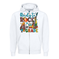 White ready to rock 4th grade Zipper Hoodie - JahusDesignShop