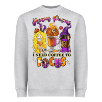 Heather Grey Hocus pocus i need coffee to focus Heavyweight Sweatshirt - RanaPortraitStore