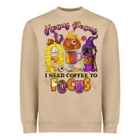 Mushroom Hocus pocus i need coffee to focus Heavyweight Sweatshirt - RanaPortraitStore