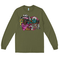 Army Green cowgirl2 Long Sleeve Tee - SublimationCraftShop