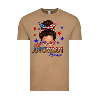 Vintage Coffee all american mama messy bun Vintage Tee - texasbilliewilder