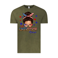 Vintage Olive all american mama messy bun Vintage Tee - texasbilliewilder
