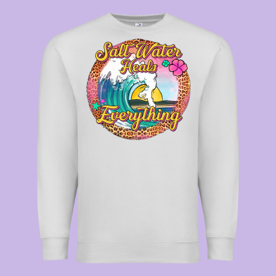 Salt Water Heals Everything Premium Sweatshirt Designed By Jasminsmagicworld