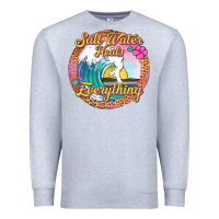 Heather Grey salt water heals everything Premium Sweatshirt - Jasminsmagicworld