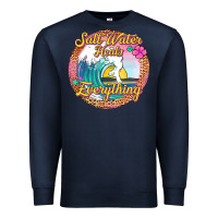 Navy salt water heals everything Premium Sweatshirt - Jasminsmagicworld