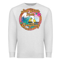 Oatmeal Heather salt water heals everything Premium Sweatshirt - Jasminsmagicworld