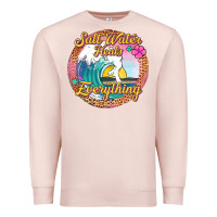 Pale Pink salt water heals everything Premium Sweatshirt - Jasminsmagicworld