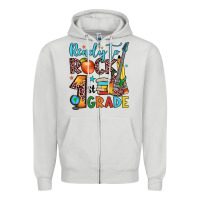 Dove Grey ready to rock 1st grade Zipper Hoodie - JahusDesignShop