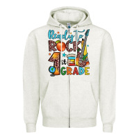 Oatmeal Heather ready to rock 1st grade Zipper Hoodie - JahusDesignShop