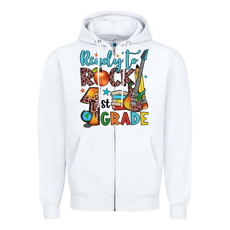 Ready To Rock 1st Grade Zipper Hoodie by JahusDesignShop | Teevron