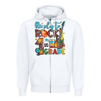 White ready to rock 1st grade Zipper Hoodie - JahusDesignShop