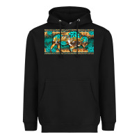 Black western  bison wild soul turquoise's gemstones  license plate template Heavyweight Hoodie - BarkalooDesign