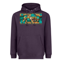 Plum western  bison wild soul turquoise's gemstones  license plate template Heavyweight Hoodie - BarkalooDesign