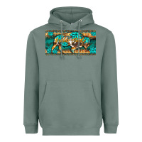 Sage western  bison wild soul turquoise's gemstones  license plate template Heavyweight Hoodie - BarkalooDesign
