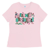 Bubblegum Pink teacher assistant Ladies Tee - AdoDesignShop