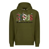 Army Green jesus the reason for the season Premium Hoodie - MaliasSmallBusiness