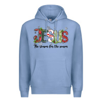Colony Blue jesus the reason for the season Premium Hoodie - MaliasSmallBusiness