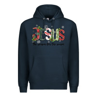 Navy jesus the reason for the season Premium Hoodie - MaliasSmallBusiness