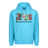 Ocean Blue jesus the reason for the season Premium Hoodie - MaliasSmallBusiness