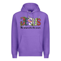 Purple jesus the reason for the season Premium Hoodie - MaliasSmallBusiness