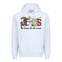 White jesus the reason for the season Premium Hoodie - MaliasSmallBusiness