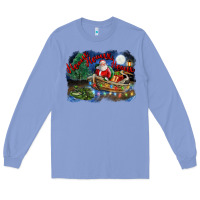 Colony Blue heaux heaux heaux christmas louisiana swamp Long Sleeve Tee - FaDigitalArtStudio