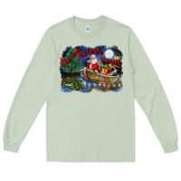 Matcha heaux heaux heaux christmas louisiana swamp Long Sleeve Tee - FaDigitalArtStudio