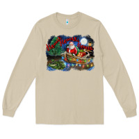 Mushroom heaux heaux heaux christmas louisiana swamp Long Sleeve Tee - FaDigitalArtStudio