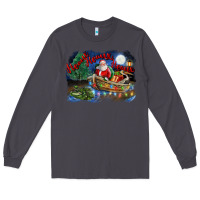 Smoke heaux heaux heaux christmas louisiana swamp Long Sleeve Tee - FaDigitalArtStudio