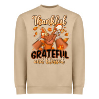 Thankful Grateful And Blessed Black Boy Sneakers Heavyweight Sweatshirt | Teevron