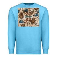 Ocean Blue Baseball senior Premium Sweatshirt - NancyCooperArtShop